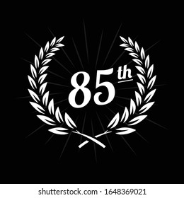 85 years anniversary celebration design template. 85th anniversary logo. Vector and illustration.
