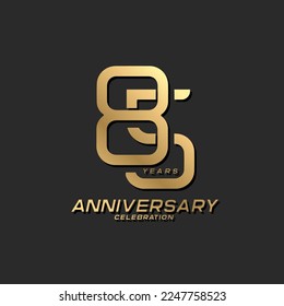 85 years anniversary celebration logotype with modern elegant number