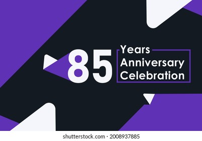 85 years anniversary celebration modern banner template design