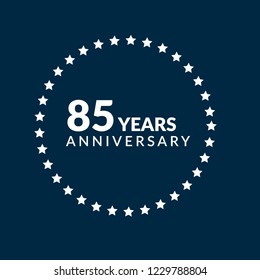 85 years anniversary celebration simple logo