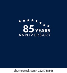85 years anniversary celebration simple logo