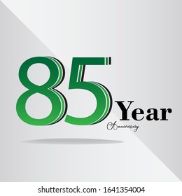 85 Years Anniversary Celebration Vector Template Design Illustration