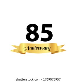 Ilustración de diseño de plantillas vectoriales de celebración de 85 años