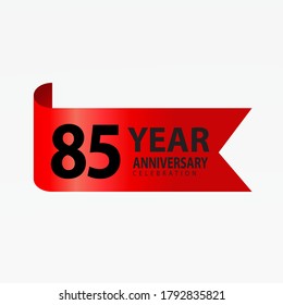 85 Years Anniversary Celebration Vector Template Design Illustration