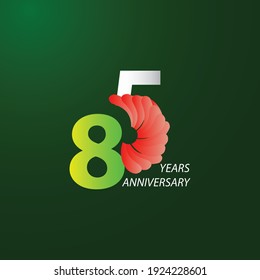 85 Years Anniversary Celebration Vector Template Design Illustration