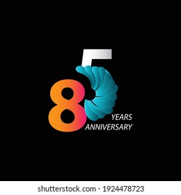 85 Years Anniversary Celebration Vector Template Design Illustration
