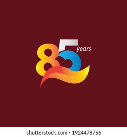 85 Years Anniversary Celebration Vector Template Design Illustration