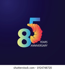 85 Years Anniversary Celebration Vector Template Design Illustration