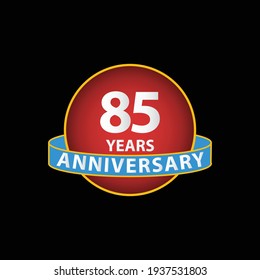 85 Years Anniversary Celebration Vector Template Design Illustration