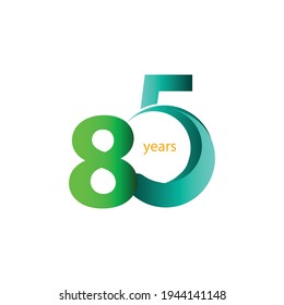 85 Years Anniversary Celebration Vector Template Design Illustration