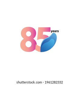 85 Years Anniversary Celebration Vector Template Design Illustration