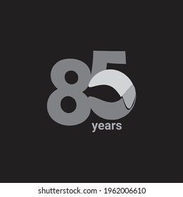 Ilustración de diseño de plantillas vectoriales de celebración de 85 años