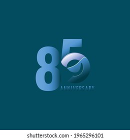 85 Years Anniversary Celebration Vector Template Design Illustration