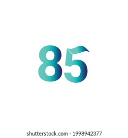 Illustration zum Design von Vektorvorlagen zum 85-jährigen Jubiläum