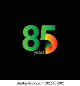 85 Years Anniversary Celebration Vector Template Design Illustration