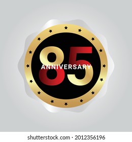 Ilustración de diseño de plantillas vectoriales de celebración de 85 años