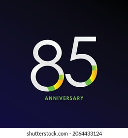 Ilustración de diseño de plantillas vectoriales de celebración de 85 años