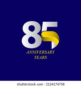 85 Years Anniversary Celebration Vector Template Design Illustration