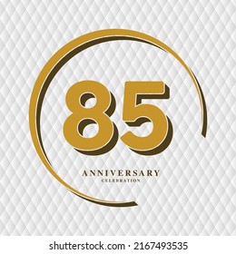 Ilustración de diseño de plantillas vectoriales de celebración de 85 años