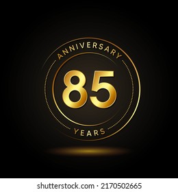 Ilustración de diseño de plantillas vectoriales de celebración de 85 años