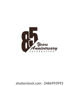85 years anniversary celebration vector template design illustration