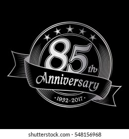 85 years anniversary design template. Vector and illustration.