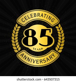 85 years anniversary design template. Vector and illustration. Anniversary logo.