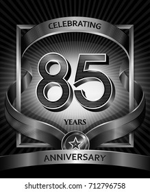 85 years anniversary design template for invitation, advertising, banner, vector design