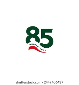 85 years anniversary elebration 3d vector template design illustration