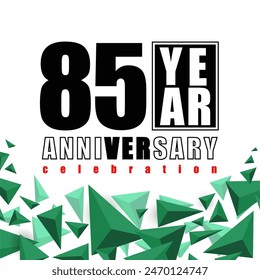 85 Years anniversary elebration vetor template design illustration