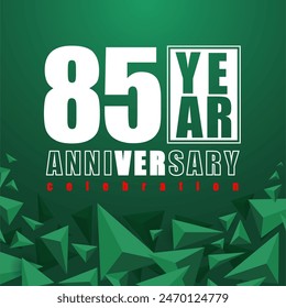 85 Years anniversary elebration vetor template design illustration