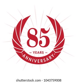 85 years anniversary. Elegant anniversary design. 85 years logo.