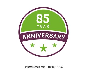 85 years anniversary image, 85 year Anniversary logo isolated on white background