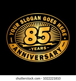 85 years anniversary. Anniversary logo design.