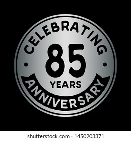 85 years anniversary logo template. Vector and illustration.
