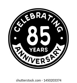 85 years anniversary logo template. Vector and illustration.