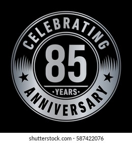 85 years anniversary logo template. Vector and illustration.