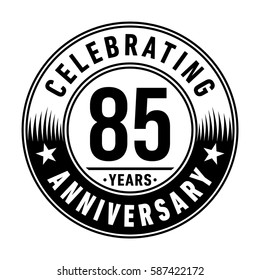 85 years anniversary logo template. Vector and illustration.