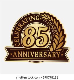 85 years anniversary logo template. Vector and illustration.