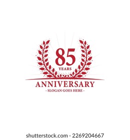 Logo del 85 años. Vector e ilustración.