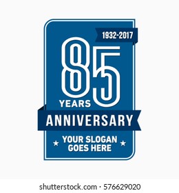 85 years anniversary logo. Vector and illustration.