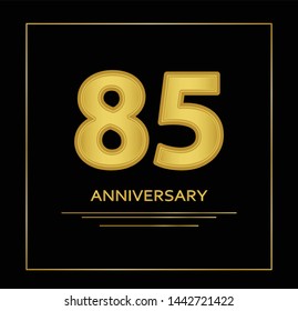 85 years anniversary vector, style  for celebration, logo template