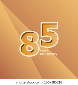 85 Years Anniversary Vector Template Design Illustration