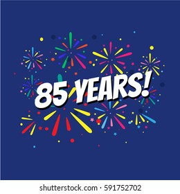 85 years birthday banner