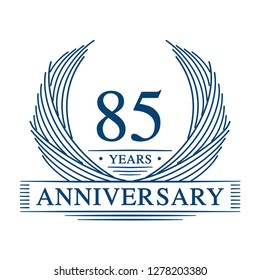 85 years design template. 85th anniversary. Vector and illustration.