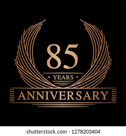 85 years design template. 85th anniversary. Vector and illustration.