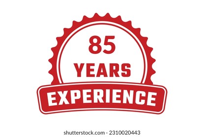 85 Years Experience Rubber Stamp
