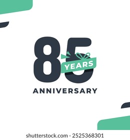 85 Years Fun Number Anniversary Celebration Design Illustration Collection