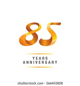 85 years golden anniversary celebration logo , isolated on white background