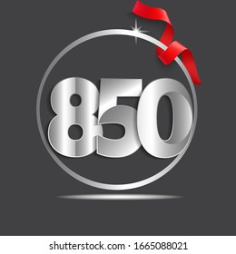 850 Year Anniversary Logo Vector Template Design Illustration